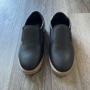 Cat & Jack black slip on dress boy shoes size 9